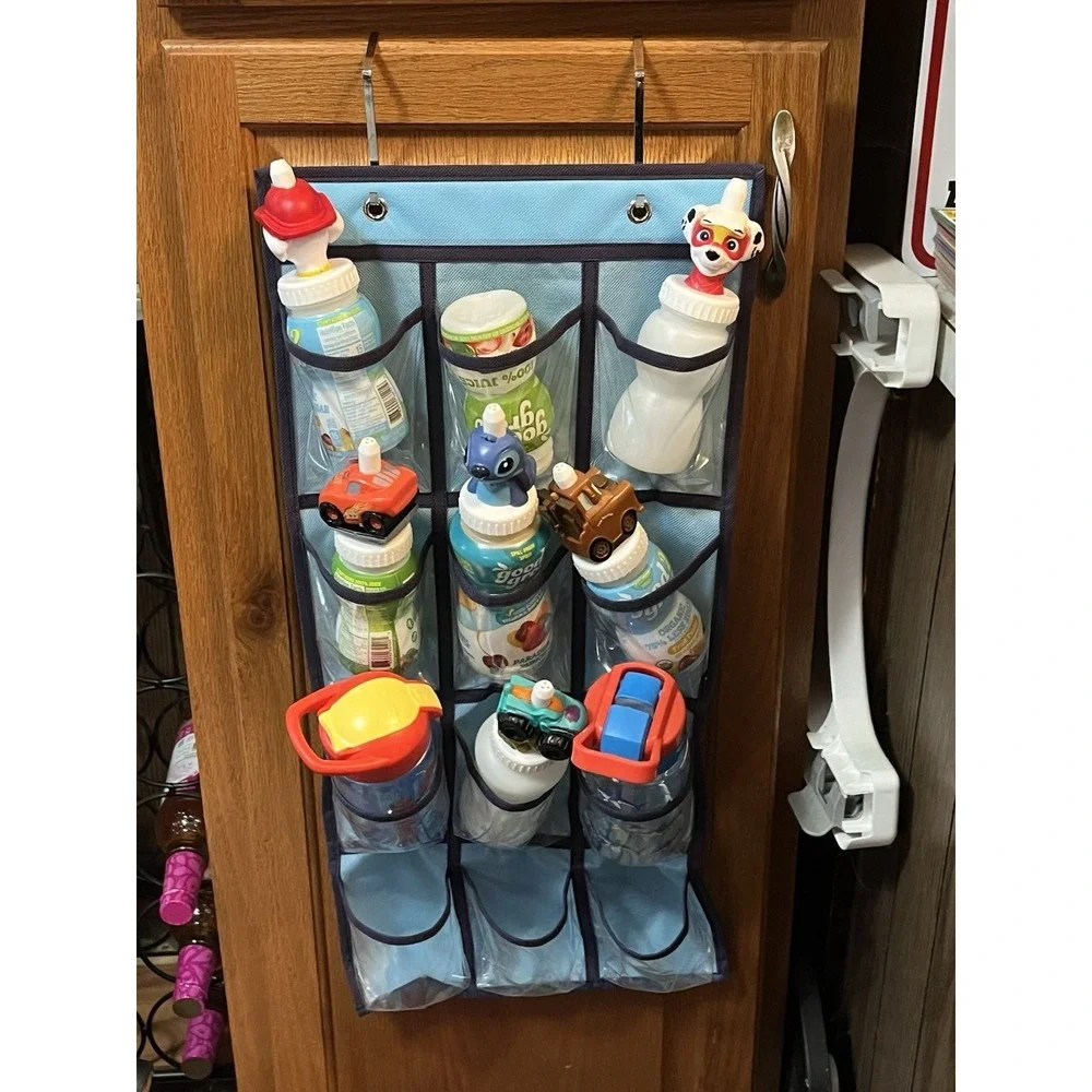 Hanging Closet Phone Underwear Sock Jewelry Storage Over The Door 12 Pocket Blue